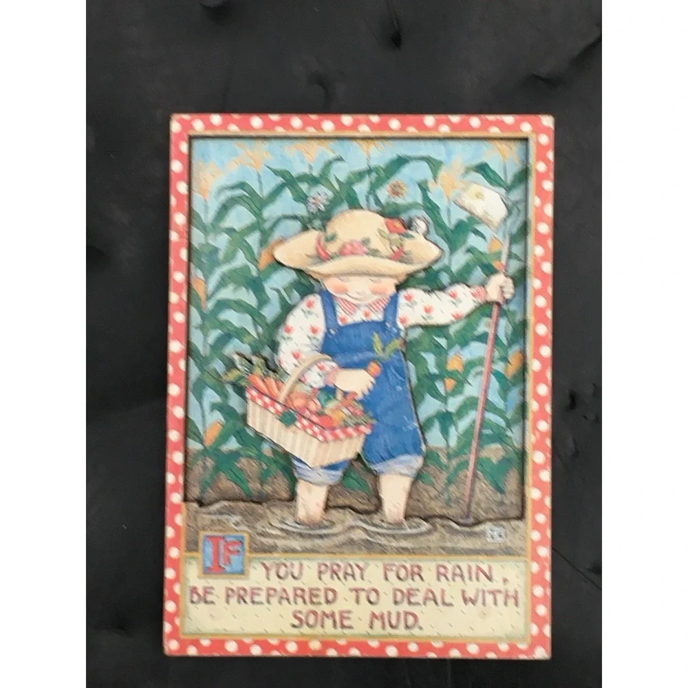 x4‎ Melissa Neufeld Folk Art Fridge Magnets Colorful Decorative Refrigerator